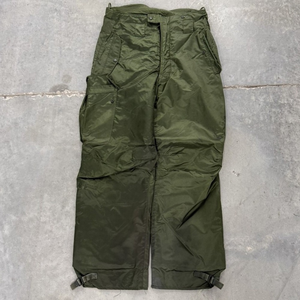 Vintage 50s US Military A-1 Cold Weather Trousers Insulated Green Medium 32-35